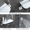GOCKEL Chrome Plating Wall Mounted 3 Way Exposed Rainfall Thermostatic Shower Faucet Set