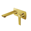Single Handle Copper Titanium Gold Wall Mounted Sink Faucet New Design Bathroom Brass Mixer Tap 