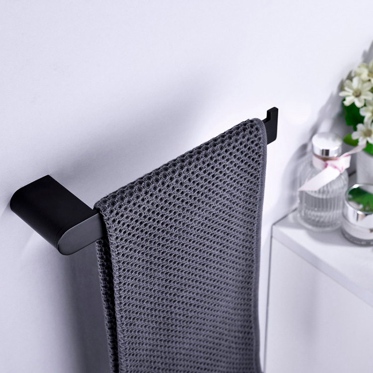 Stainless Steel 304 Bathroom Accessories Wall Mounted Matte Black Towel Ring Towel Holder