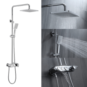 Modern Design Washroom Wall Mounted Brass Rain Shower Bath Bathroom Faucet Shower Set