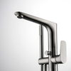 Gun Grey Freestanding Bathtub Mixer Brass Floor Free Standing Shower Taps Bath Tub Faucet