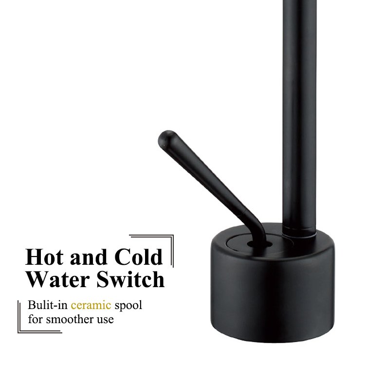 Luxury Black Water Drop Basin Faucet Lavatory Brass Water Tap Vanity Bathroom Sink Mixer 