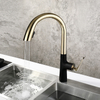 Good Quality Copper Gold Pull Out Kitchen Faucets Single Handle Hot and Cold Water Sink Mixer Tap 