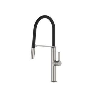 Wholesale Copper Gun Grey Single Handle Spring Single Hole Sink Kitchen Faucets