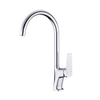 Deck Mounted Single Handle Hot and Cold Water Chrome Kitchen Mixer Tap Brass Kitchen Sink Faucet