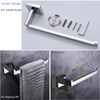 Low Price Square Modern Wall Mounted Stainless Steel Chrome Bathroom Accessories Set