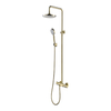 Gold Multi-Function Wall Mounted Bathroom Shower System Exposed Thermostatic Shower Faucet Set