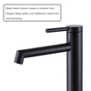 Watermark Copper Black Bathroom Faucet Round Single Handle High Spout Bathroom Brass Basin Mixer Tap