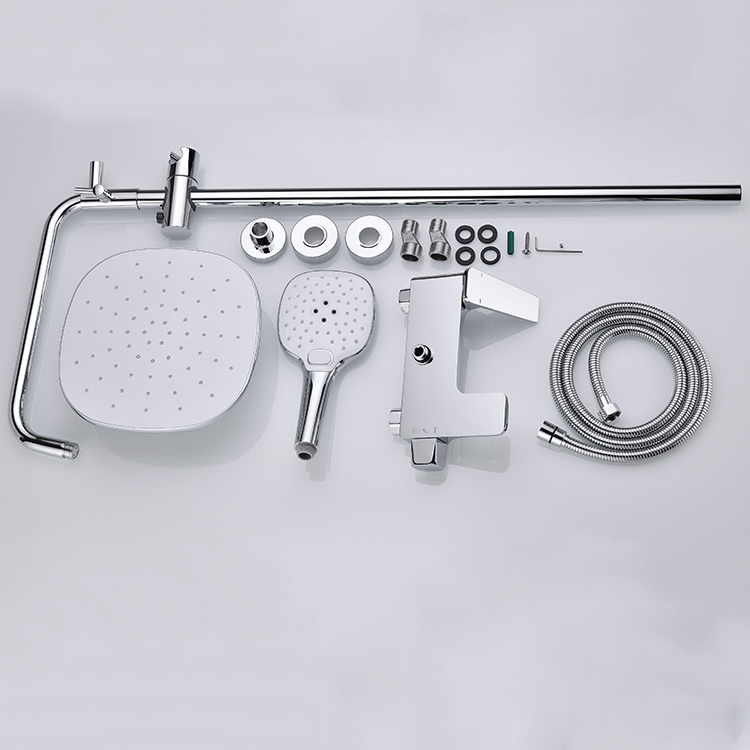 High Quality Brass Chrome Shower Set Hot And Cold Water Rainfall Bathroom Shower Mixer Set
