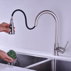 Commercial Brass Pull Down Spray Kitchen Faucet Hot and Cold Water Wash Kitchen Mixer Sink Tap