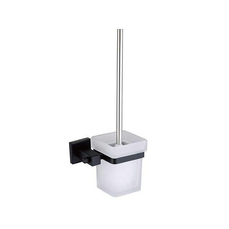 New Design Copper Black Bathroom Accessories Cleaning Wall Mounted Stainless Steel Toilet Brush Holder