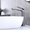 Gun Grey Bathroom Basin Faucet Modern Brass Single Lever Single Handle Wash Mixer Tap