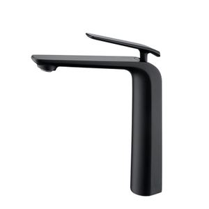 Wholesale Matt Black Bathroom Basin Faucet Cold and Hot Water One Hole Wash Mixer Tap 