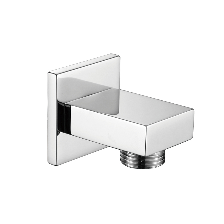 Bathroom Fittings Square Shower Connector Brass Chrome Shower Water Outlet Elbow