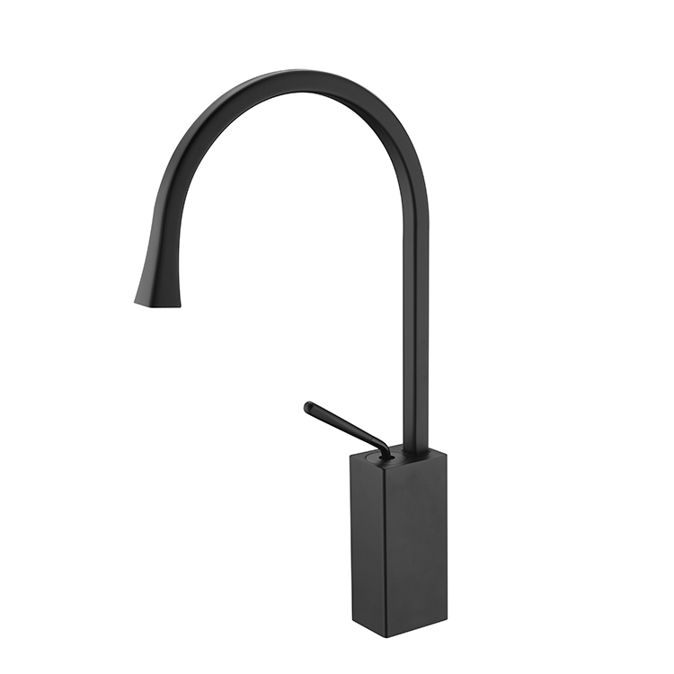 2021 Modern Matt Black Brass Single Handle One Hole Wash Mixer Tap Bathroom Faucet