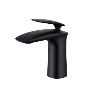 Modern Matt Black Bathroom Basin Tap Brass Single Handle One Hole Sink Mixer Faucet