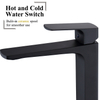Single Handle Sink Black Bathroom Faucet Hot and Cold Water Deck Mounted Copper Basin Mixer