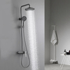 China Factory Gun Grey Bathroom Shower Set Sanitary Ware Round Rainfall Shower Head Shower Faucet Set