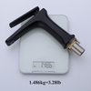 China Factory Matt Black Bathroom Mixer Tap Single Lever Deck Mounted Brass Basin Faucet
