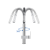 Superior Quality Chrome Copper Pull Down Kitchen Faucet Deck Mounted Single Handle Sink Mixer Tap