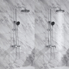 High Quality Brass Wall Mounted Chrome Bathroom Rainfall Shower Faucet Set