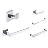 Low Price Square Modern Wall Mounted Stainless Steel Chrome Bathroom Accessories Set