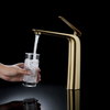 Hotel Luxury Single Lever Wash Basin Mixer Deck Mounted Tall Brushed Gold Bathroom Basin Facuet