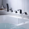 New Design Bathroom 5 Holes Deck Mounted Three Handle Bathtub Faucet Shower Bathroom Mixer Set