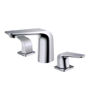 Wholesale Brass Hot And Cold Water Dual Handle 3 Hole Deck Mounted Basin Tap Bathroom Mixer Faucet