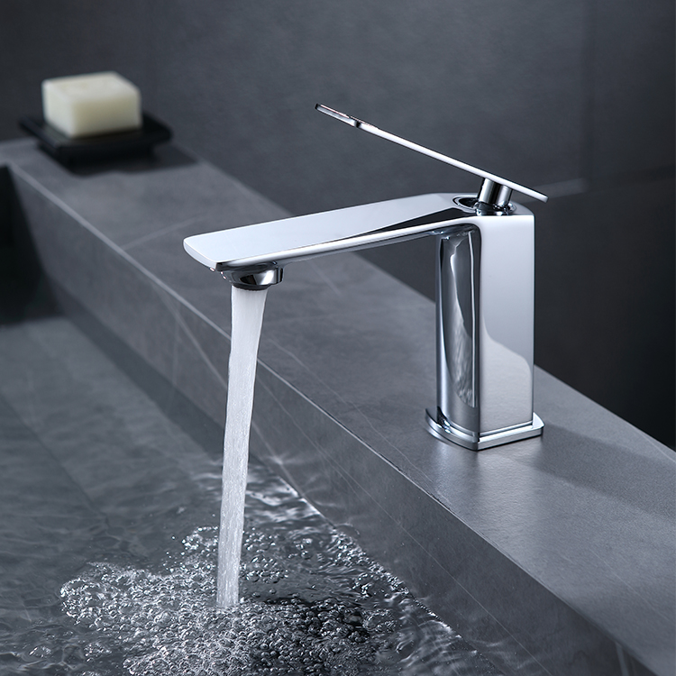 Wholesale Single Lever Single Handle Hot And Cold Water Chrome Wash Basin Faucet Mixer Tap for Bathroom