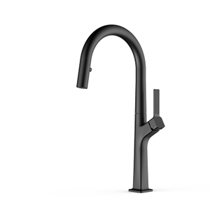 Black Single Handle Deck Mounted Sink Pull Down Kitchen Faucets 