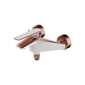 New Design White Bathroom Bathtub Mixer Brass Made Chrome Shower Faucet