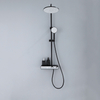 Kaiping Supplier Brass Wall Mount Rainfall Shower System Bathroom Matt Black Shower Faucet Set