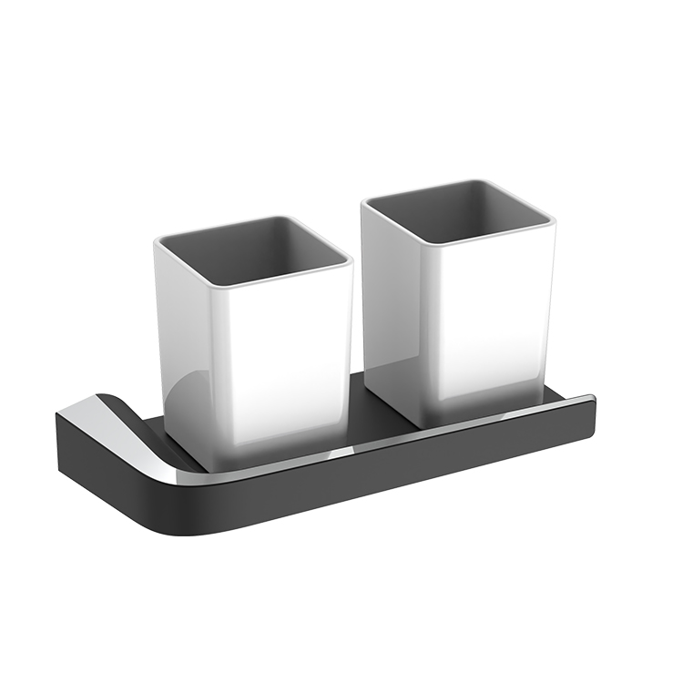 Guangdong Manufacturer Bathroom Accessories Double Glass Cup Holder Cup Holder Tumbler