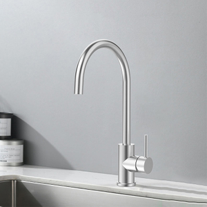 Wholesale Chrome Brass Kitchen Sink Mixer Faucet Single Handle Single Hole Deck Mounted Sink Tap