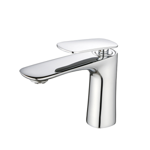 Modern Chrome Single Hole Basin Mixer Tap Chrome Single Lever Hot and Cold Water Bathroom Sink Faucet