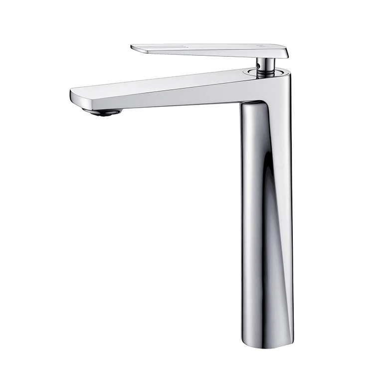 Modern Chrome Watermark Faucet Brass Single Handle Hot and Cold Water Sink Mixer Tap Bathroom Faucet