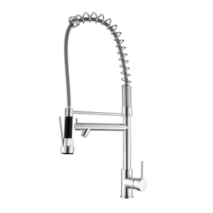 New Design Commercial Kitchen Faucet Pull Down Sprayer Single Handle Chrome Kitchen Sink Mixer