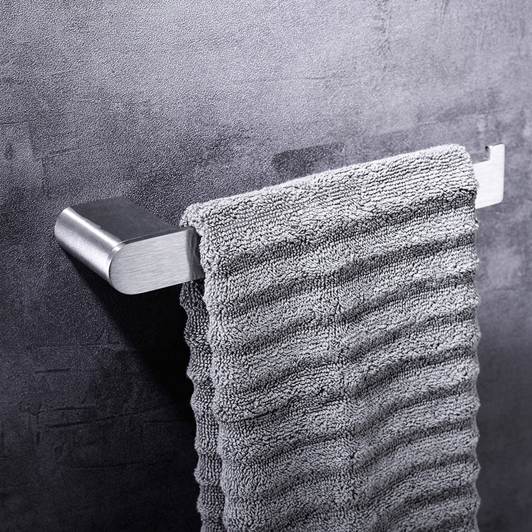 Hotel Decorative Bathroom Brushed Nickel Bath Single Towel Rail Stainless Steel Towel Bar