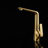 Modern Gold Brass Kitchen Faucet Single Hole Deck Mounted Hot And Cold Water Sink Mixer Tap
