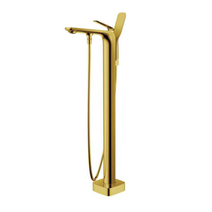 New Arrival Luxury Hotel Bathroom Gold Freestanding Shower Tap Floor Mounted Bath Tub Faucet Bathtub Mixer