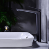 Popular Brass Body Zinc Single Handle Deck Mounted Matt Black Waterfall Bathroom Basin Mixer