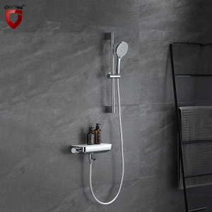 China Sanitary Ware Wall Mounted Bathroom Chrome Thermostatic Shower Faucet Mixer Set