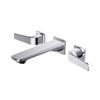 High Quality Brass Chrome Double Handles 3 Holes Bathroom Sink Faucet Hot And Cold Water Mixer Tap