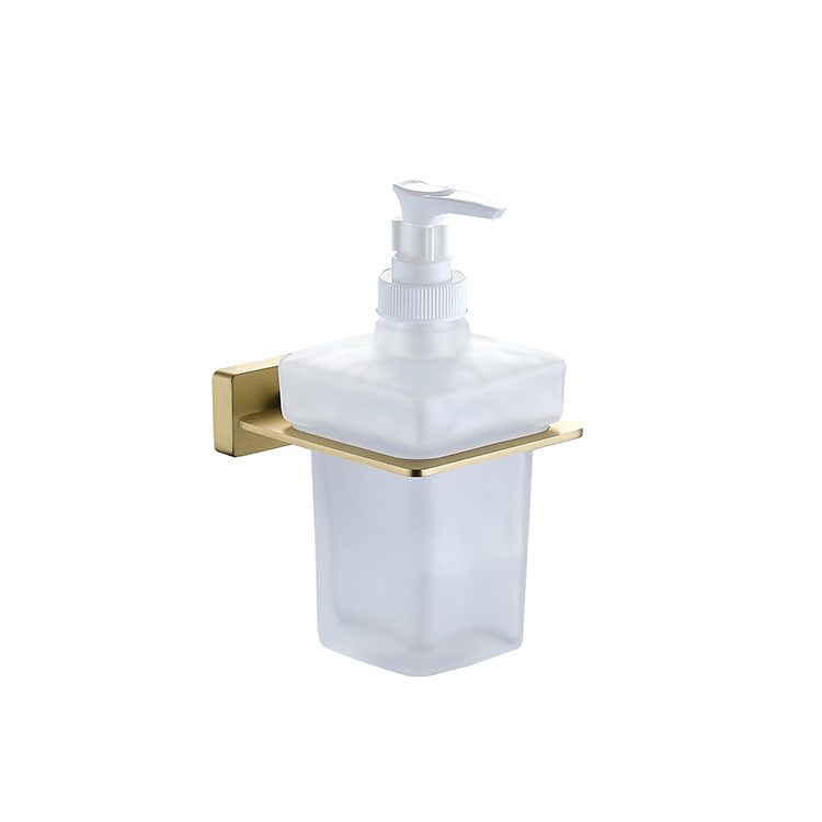 Hotel Luxury Bathroom Accessories Wall Mounted Bath Gold Hand Foam Soap Dispenser and Holder Set