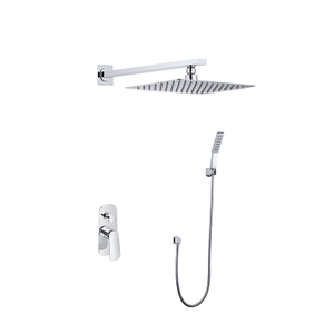 Rain Concealed Shower Mixer Set Bath & Shower Faucets System Chrome Bathroom Shower Set