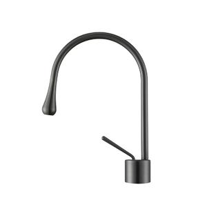 New Design Brass Gun Grey Basin Mixer Single handle Cold Hot Water Bathroom Faucet