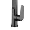 Modern Matte Black Deck Mounted Kitchen Faucet Brass Single Handle One Hole 
