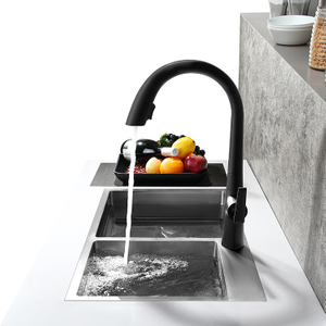 Pull Out Matte Black Kitchen Faucets High Quality Hot and Cold Water Mixer Tap