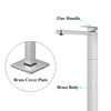 Single Handle Square Brass Freestanding Bathtub Faucet Free Standing Floor Mounted Tub Shower Mixer 
